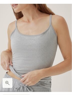 Pact Organic Cotton Women's Light Gray Tank Top Built In Bra Size Medium NWOT
